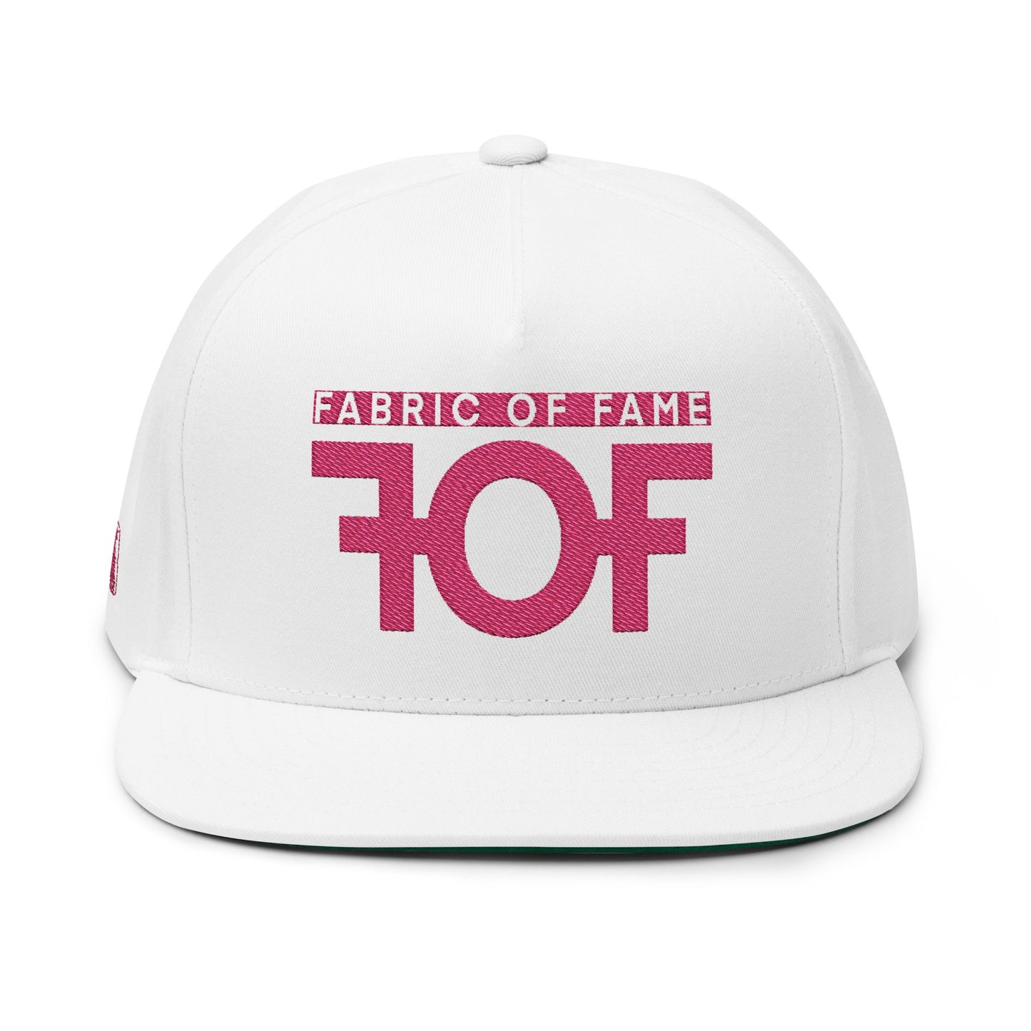 FOF Pink Embroidered Flat Bill Cap – Vintage Fit | Fabric of Fame