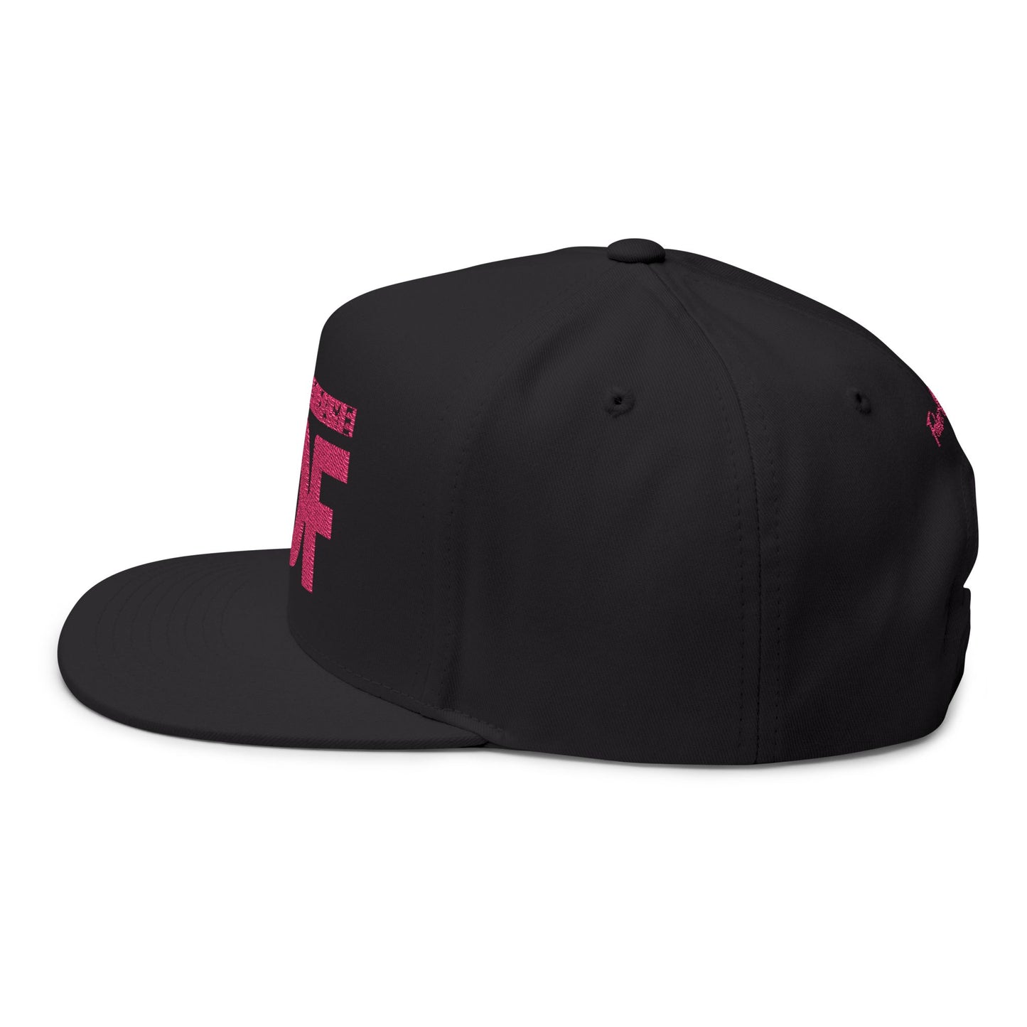 FOF Pink Embroidered Flat Bill Cap – Vintage Fit | Fabric of Fame