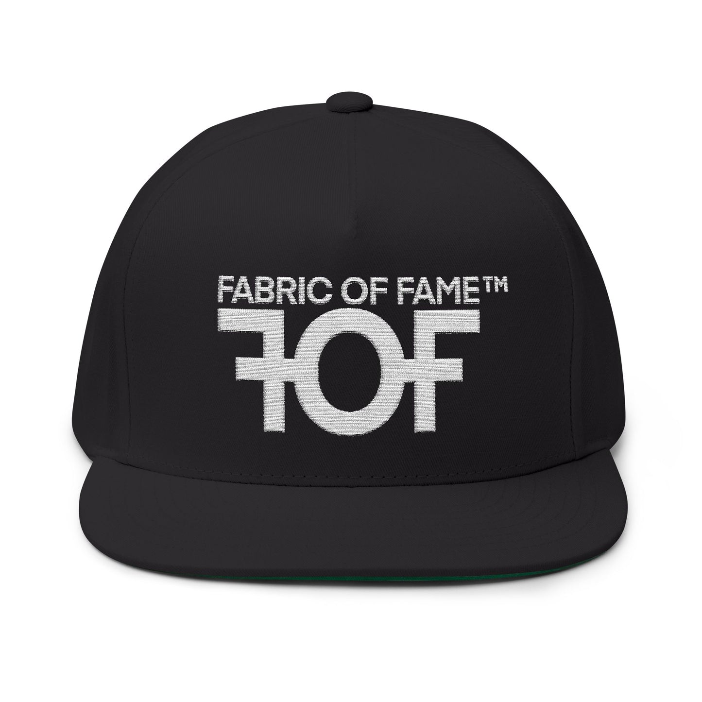 FOF White Embroidered Snapback Cap | Fabric of Fame