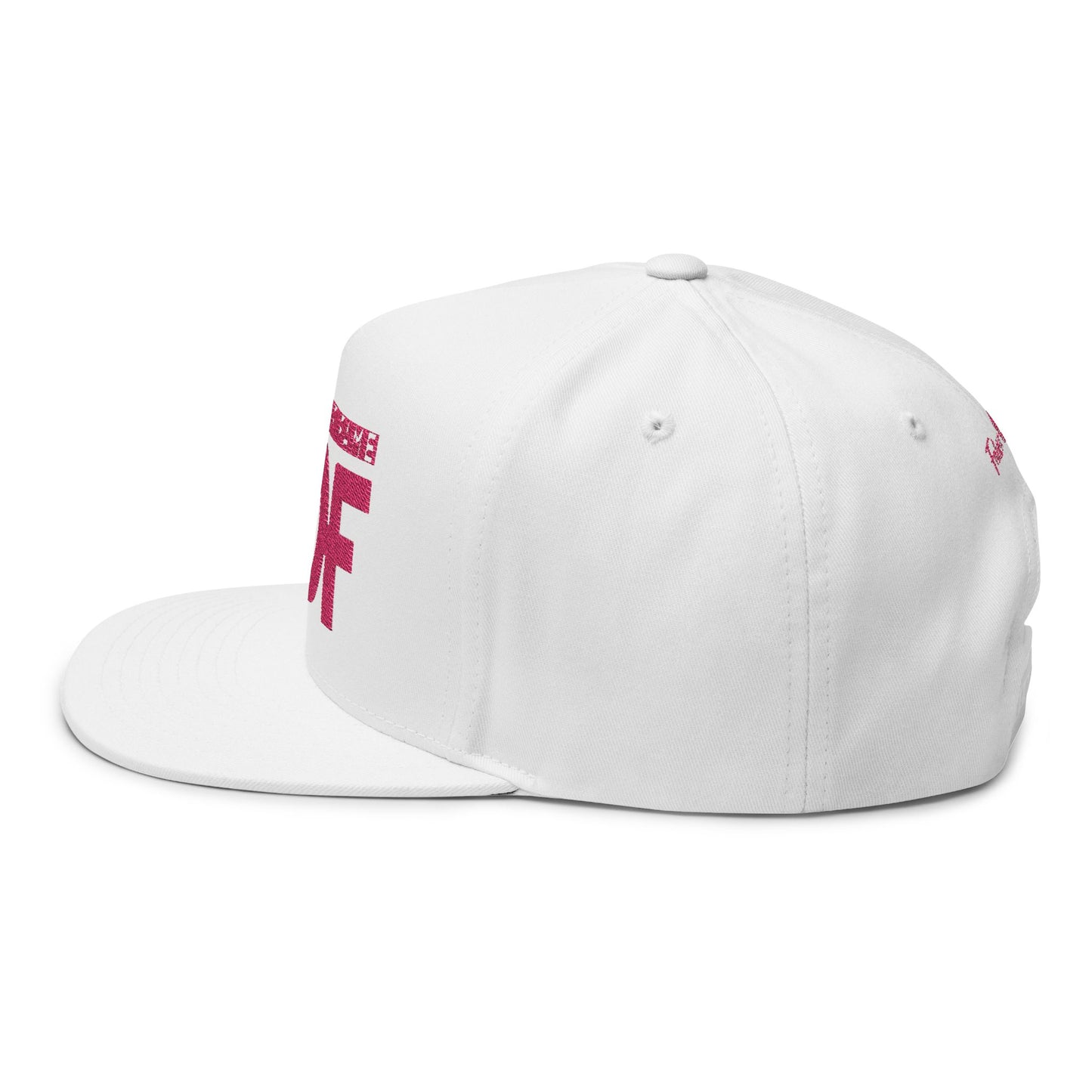 FOF Pink Embroidered Flat Bill Cap – Vintage Fit | Fabric of Fame