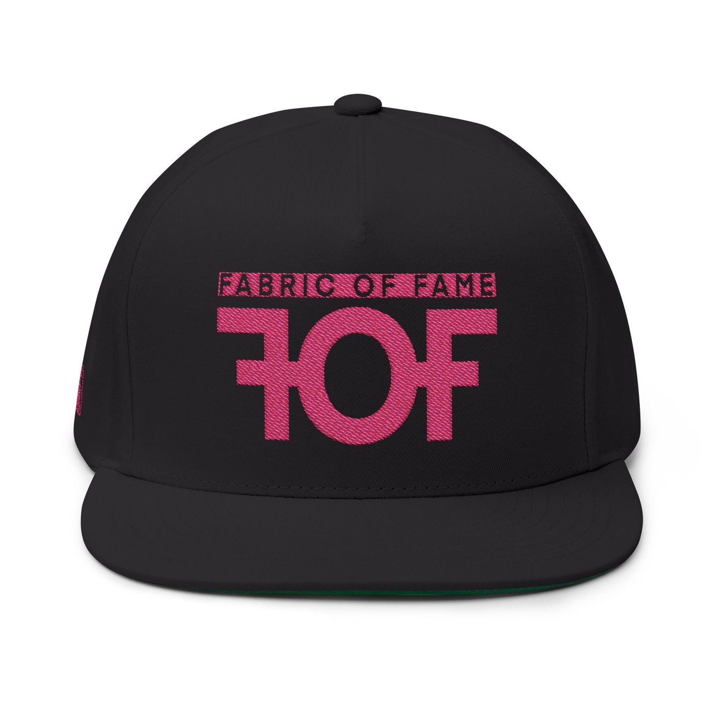 FOF Pink Embroidered Flat Bill Cap – Vintage Fit | Fabric of Fame