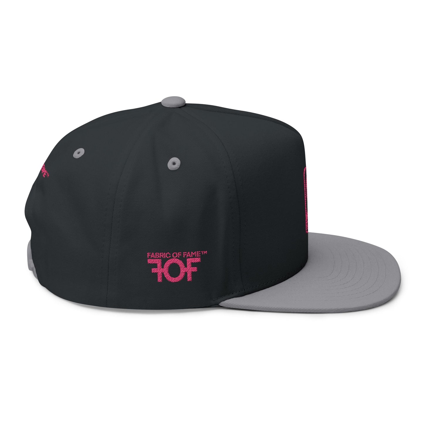 FOF Logo Pink Embroidered Snapback Cap | Fabric of Fame