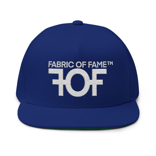 FOF White Embroidered Snapback Cap | Fabric of Fame