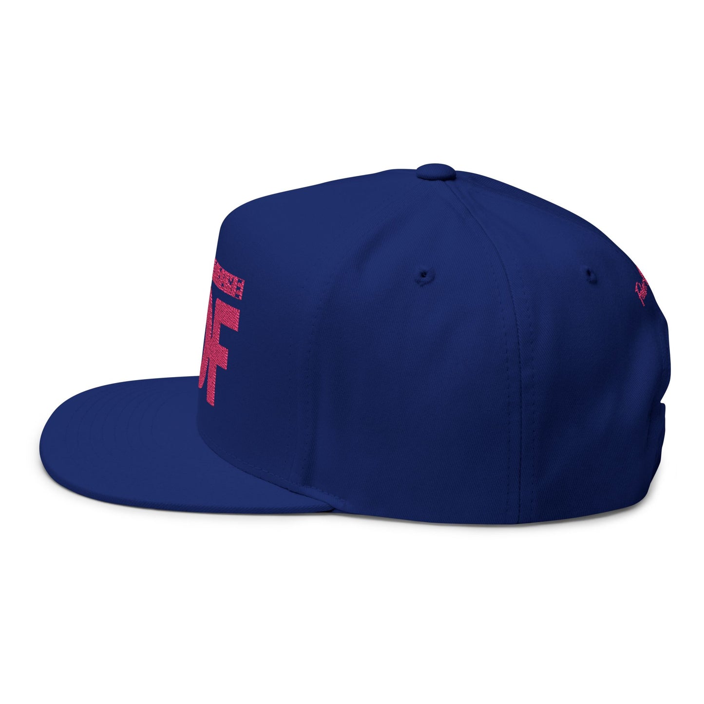 FOF Pink Embroidered Flat Bill Cap – Vintage Fit | Fabric of Fame