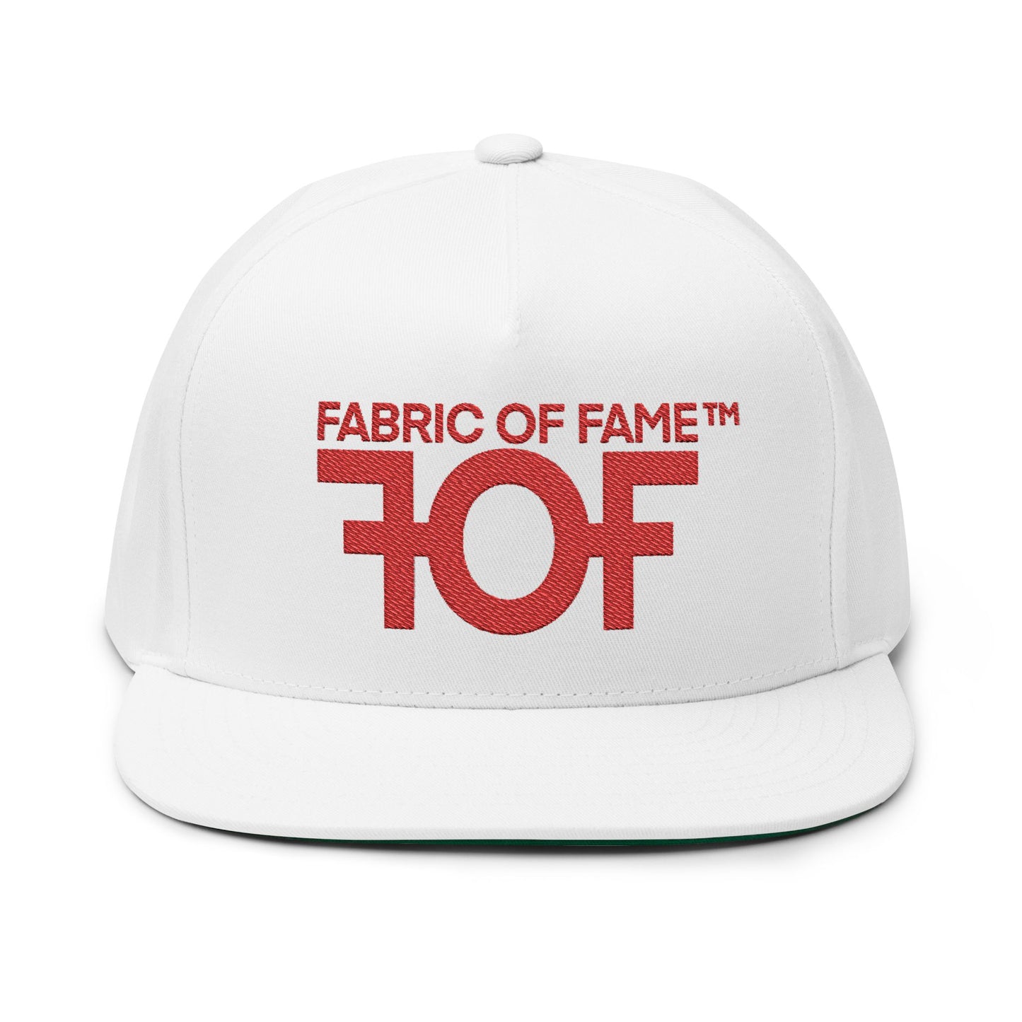 FOF Red Embroidered Snapback Cap | Fabric of Fame