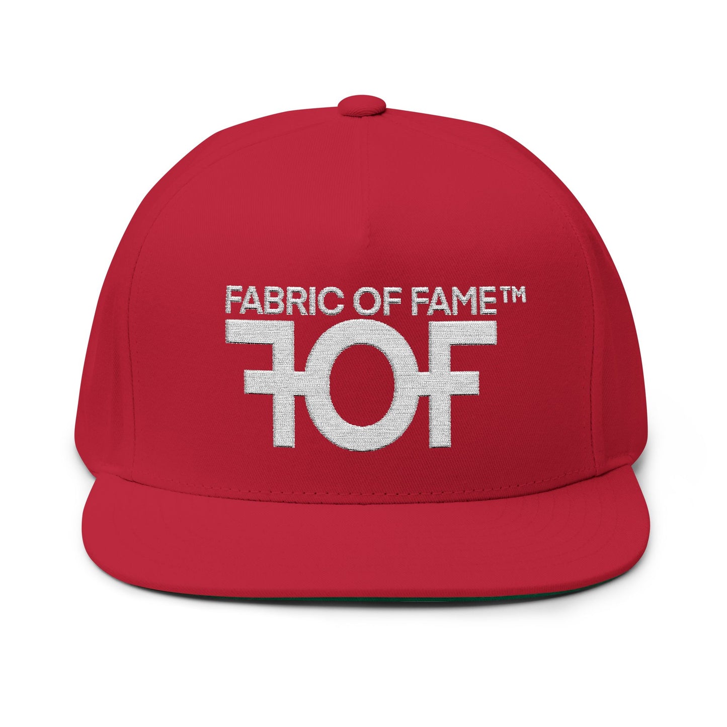 FOF White Embroidered Snapback Cap | Fabric of Fame