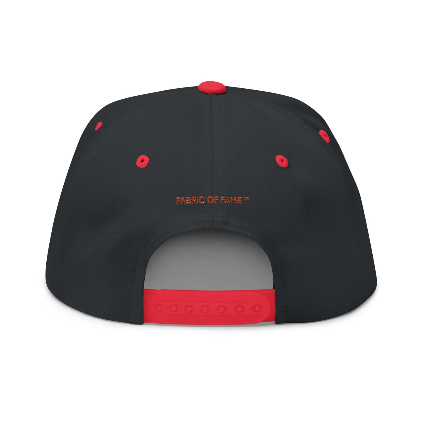 FOF Logo Red Embroidered Snapback Cap | Fabric of Fame