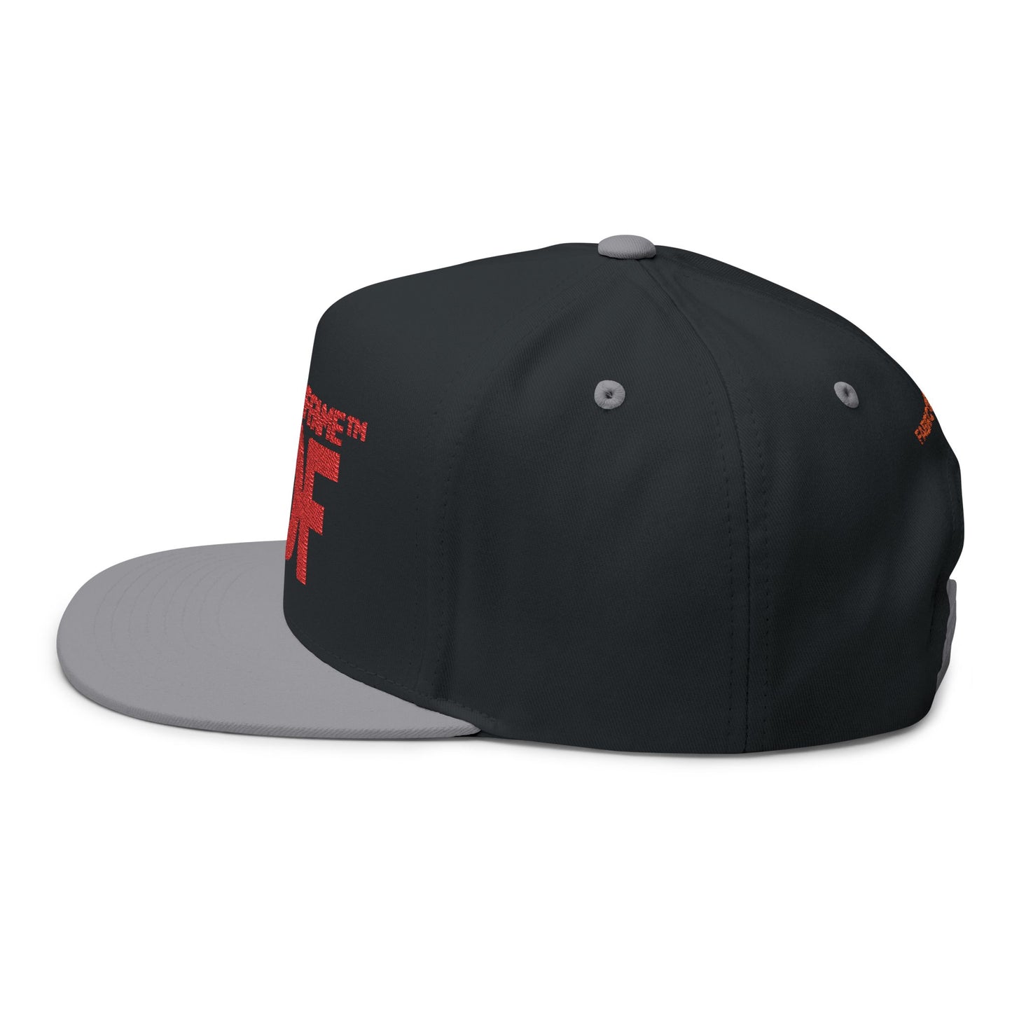 FOF Red Embroidered Snapback Cap | Fabric of Fame