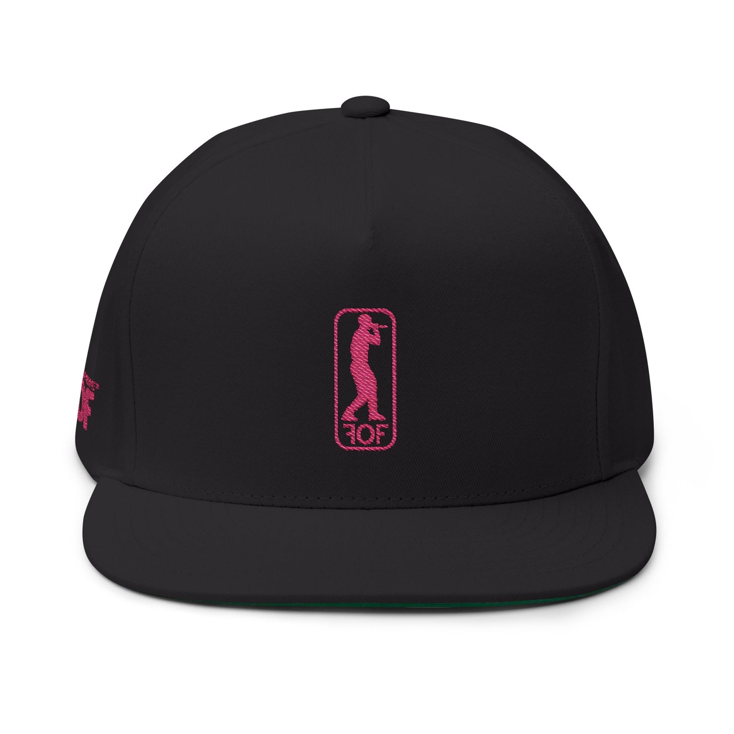 FOF Logo Pink Embroidered Snapback Cap | Fabric of Fame