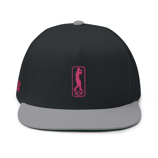 FOF Logo Pink Embroidered Snapback Cap | Fabric of Fame