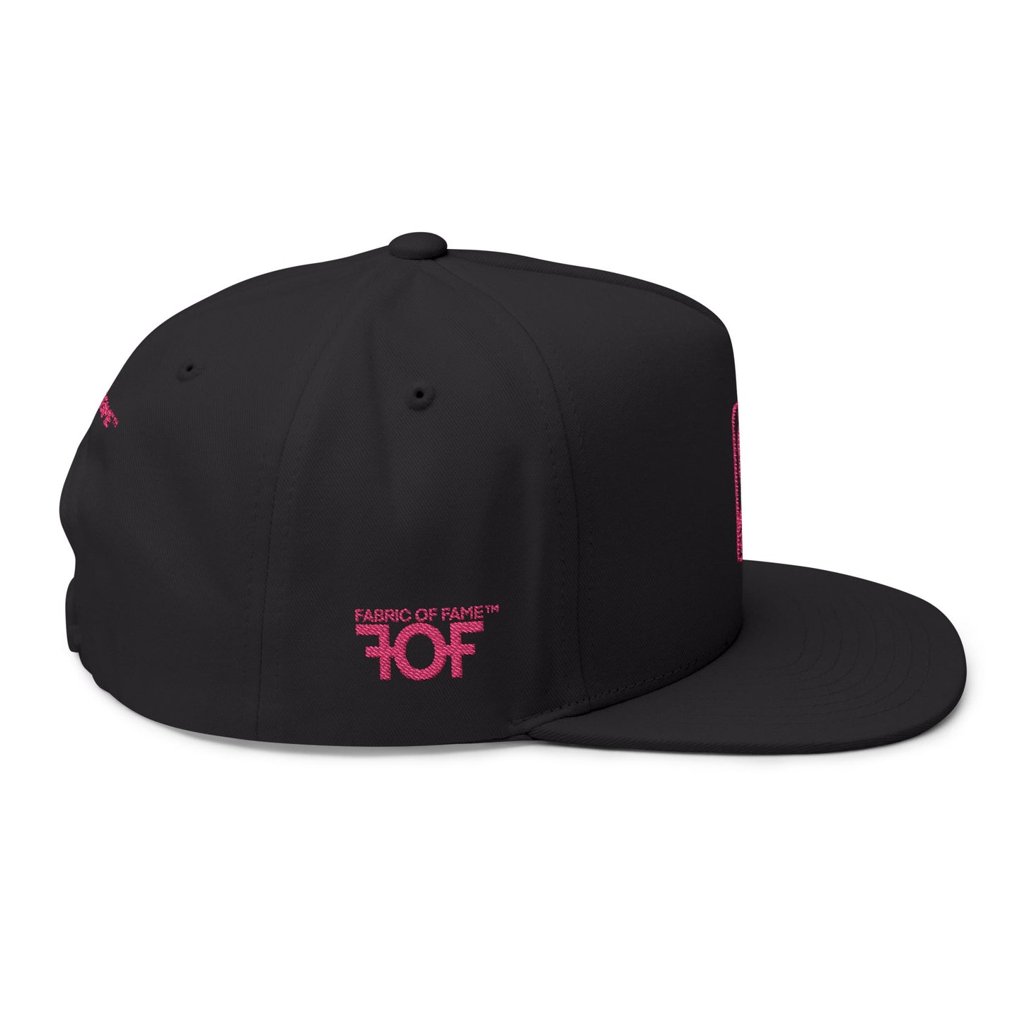 FOF Logo Pink Embroidered Snapback Cap | Fabric of Fame