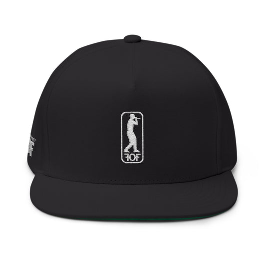 FOF Logo White Embroidered Snapback Cap | Fabric of Fame