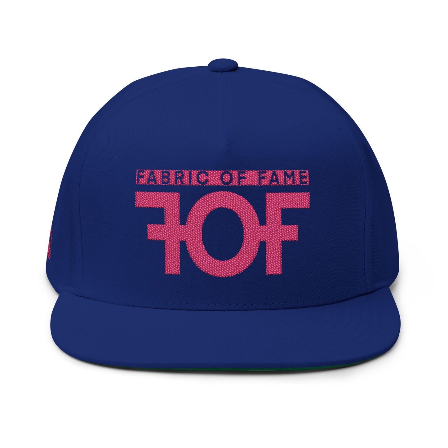 FOF Pink Embroidered Flat Bill Cap – Vintage Fit | Fabric of Fame