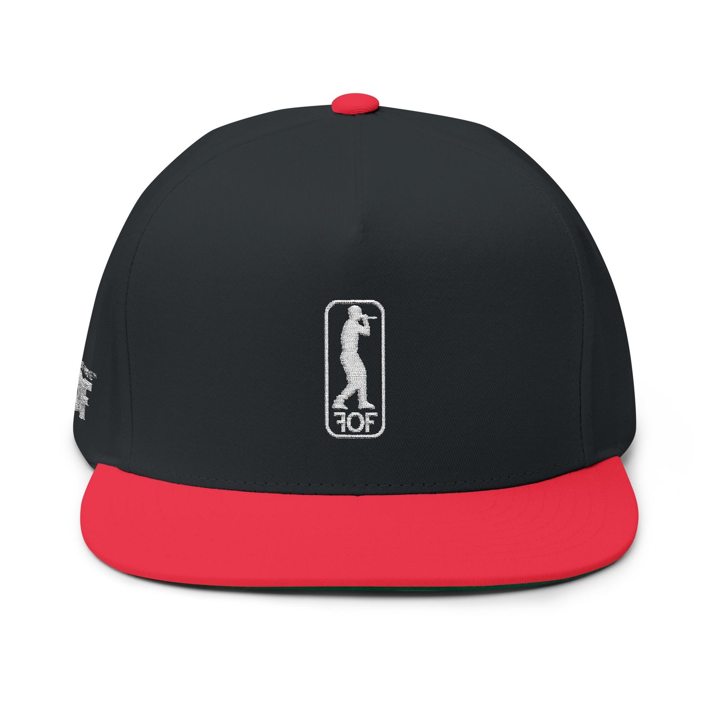 FOF Logo White Embroidered Snapback Cap | Fabric of Fame