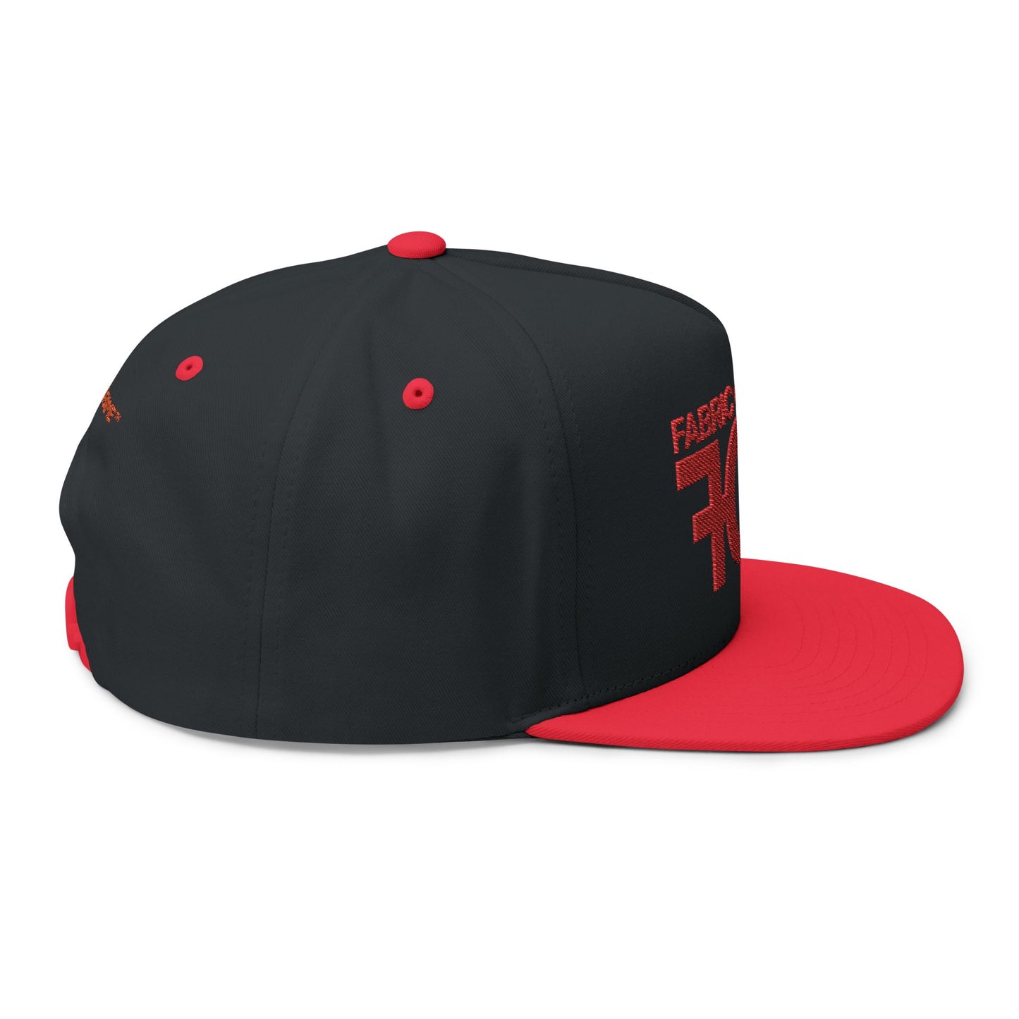 FOF Red Embroidered Snapback Cap | Fabric of Fame