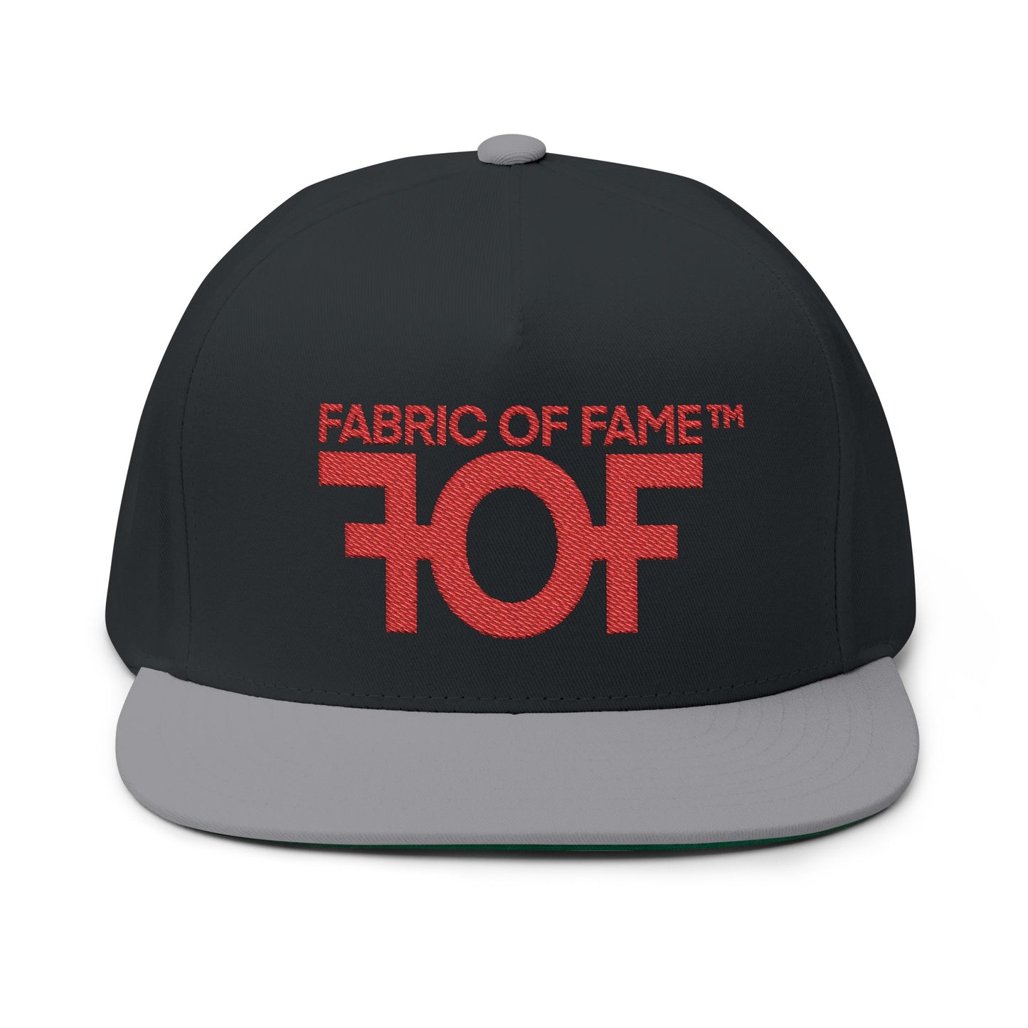 FOF Red Embroidered Snapback Cap | Fabric of Fame