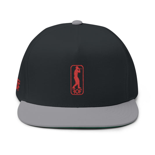 FOF Red Embroidered Snapback Cap | Fabric of Fame